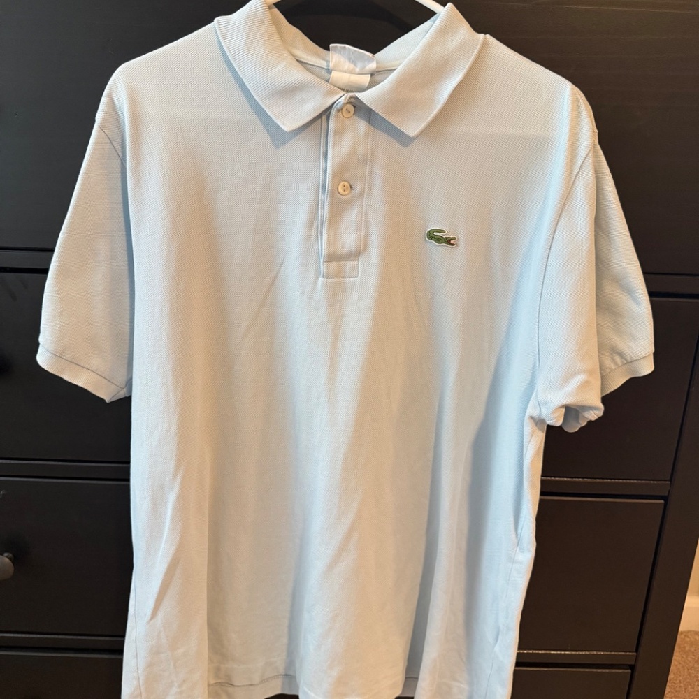 Men's Lacoste Pique Polo Shirt. Size 6